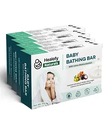 Healofy Naturals Baby Bathing Bar with Goodness of Kokum Butter & Extra Virgin Coconut Oil Pack of 4 - 75 g Each