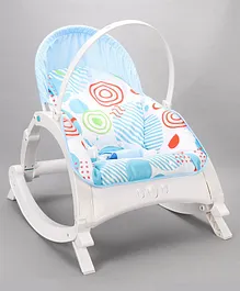 Newborn to Toddler Portable Baby Rocker With Music & Vibration  - Light Blue