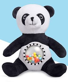 Bonfino Panda Plush Rattle Toy - Black