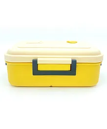 Sanjary 3 Compartment Plastic Lunch Box 1200 ml - Yellow