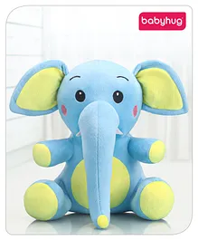 Babyhug Baby Elephant Soft Toy Blue-Height 27 cm