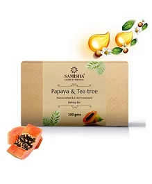 SAMISHA Organic Papaya & Tea Tree Skin Lightening Bath Bar - 100g