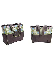 EZ Life Happy Monkey Printed Large Carry Bag - Brown & Green