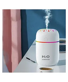 Chocozone USB Operated Cool Mist 300 ml Humidifier Diffuser with 7 Color Lights Air Humidifier - White