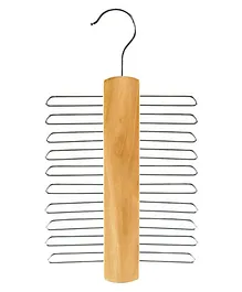 MOMISY Multipurpose 360 Degree Swivel Wooden Vertical Hanger With 20 Hooks -Brown