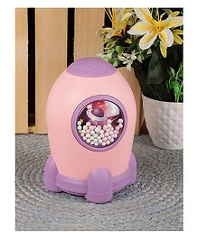 Passion Petals Rocket Money Saving Plastic Coin Bank with Lock - Pink