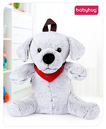 Babyhug Dog Shaped Soft Toy Bag Light Grey -  Height 15.3 Inches