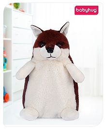 Babyhug Fox Shaped Soft Toy Bag Brown & White - Height 12.9 Inches