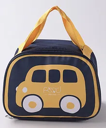 Lunch Box Bag with Bus Design - Yellow & Blue