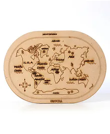 Omocha Peg and Paints World Map Board Puzzle - 7 Pieces