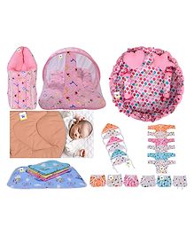 Toddylon New Born Baby Daily Needs Items Gifts Pack - Multicolor