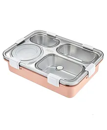 Sanjary Insulated Lunch Box Stainless Steel With Fork & Spoon - Peach