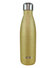Smily Kiddos Stainless Steel Water Bottle Glitter Gold Theme - 500 ml