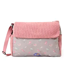 Mi Arcus Peony Knitted Diaper Bag - Pink