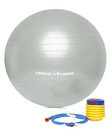 Cosco Gym Ball with Foot Pump Grey - Circumference 55 cm