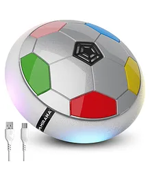 Mirana C-Type USB Rechargeable Battery Powered Hover Football Indoor Floating Hoverball Soccer - Silver & Rainbow