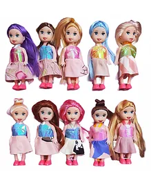 Yunicorn Max Sparkle Beautiful Dolls Set Pack 10 - Height 33 cm (Colour may vary)