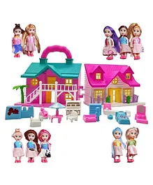 Yunicorn Max Doll House Set with Dolls Combo - 10 Pcs