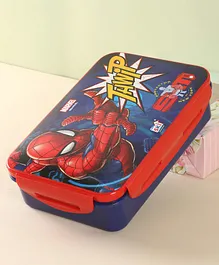 Marvel Spiderman Print Lock & Seal Lunch Box - Red & Blue