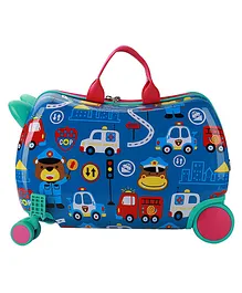 Trolley Luggage Bags Kids Ride On Suitcase and Carry-On Luggage - Blue