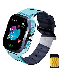 S2 Pro Kids Smart Watch for Boys & Girls | Calling SmartWatch for Kids with Location Tracking, Camera, SOS, Geo Fence, Class Mode, Family Chat, Remote Photo | Sim Card Support | App Control (Blue)