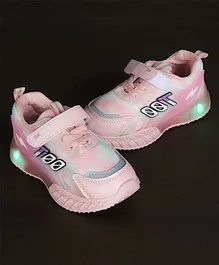 FEETWELL SHOES  Patch Detailed LED Shoes - Pink