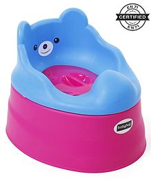 Babyhug Teddy Buddy Potty Chair - Blue Dark Pink