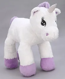 Dimpy Stuff Unicorn Soft Toy White Purple - Height 90 cm
