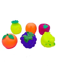 New Pinch Fruit Bath Toys For Baby 6 Pieces (Colour & Design May Vary)