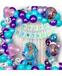 Bubble Trouble Frozen Theme Birthday Decorations - Pack of 62