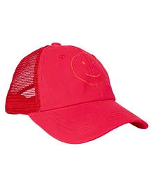 Kid-O-World Smiley Face Mesh Cap - Red