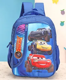 Disney Pixar Car Print School Backpack Blue Red - Height 16 Inches (Color and Print May Vary)