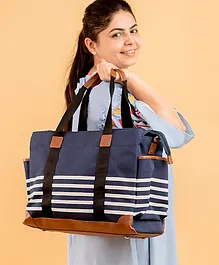 Haus & kinder Classic Spacious Everyday Travel Diaper Bag - Navy.