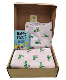 CuddleCare The Hungry Caterpillar Gift Set with Happy Earth Aqua Soap Set of 4 - Multicolour
