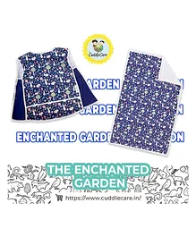 CuddleCare Bib & Diaper Changing Mat Gift Set The Enchanted Forests- Blue