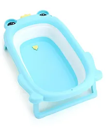 Foldable Baby Bath Tub With Frog Shaped - Blue
