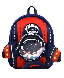 Smily Kiddos Go Out Backpack Space Theme Blue - Height 11.41 cm