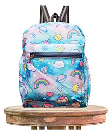 KARBD Multipurpose Kids Casual Backpack Rainbow Colour Unicorn Design - Height 12 Inches