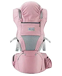 Meditive Baby Carrier with Detachable Hip Seat 3 in 1 Ergonomically Designed - Pink