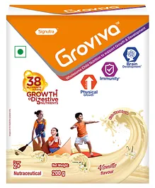 Groviva Wholesome Nutrition for Growth & Development Supplement  Vanilla Flavour BIB - 200 g