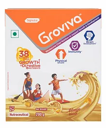 Groviva Wholesome Nutrition for Growth & Development Supplement  Mango Flavour BIB - 200 g