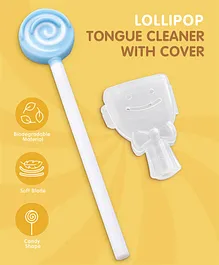 Silicone Candy Shape Tongue Cleaner - Blue
