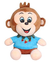 Deals India Happy Plush Monkey Soft Stuffed Animal Toy Multicolor - Height 30 cm