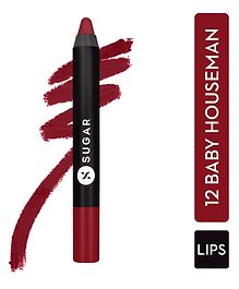 SUGAR Cosmetics Matte As Hell Crayon Lipstick Smudgeproof  Lasts Upto 8 Hrs  2.5g - 12 Baby Houseman