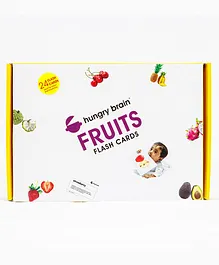 Hungry Brain Fruits 24 Flash Cards - Multi Color