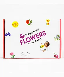 Hungry Brain Flowers 24 Flash Cards - Multicolor