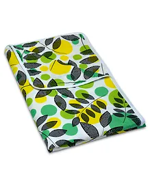 Divine Casa 100% Cotton Cambric Dohar for Single Bed  Opal Lazzy Birch - Green