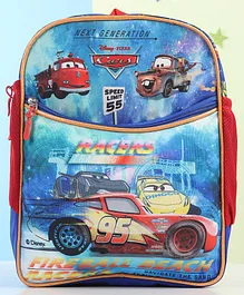 Disney Pixar Cars Kids School Bag Red And Blue - 14 Inches (Color and Print May Vary)