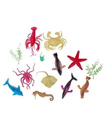 WOW Toys  Delivering Joys of Life Aquatic Animals Pack of 10 Marine Animals - Multicolour