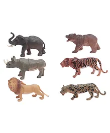 WOW Toys - Delivering Joys of Life Realistic Wild Animals play set of 6 Animals- Multicolour